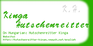 kinga hutschenreitter business card